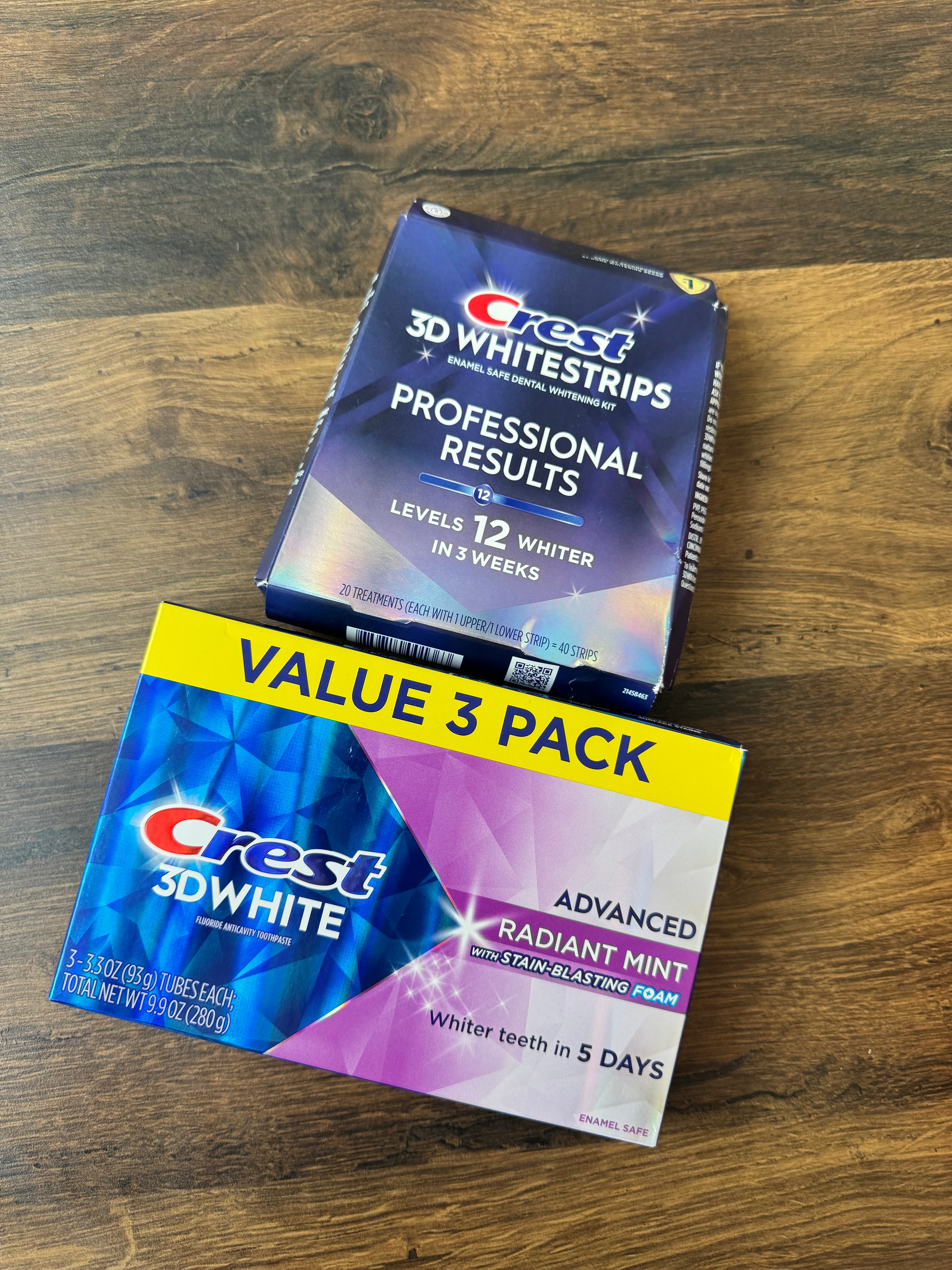 Crest Whitening Strips & Toothpaste Bundle